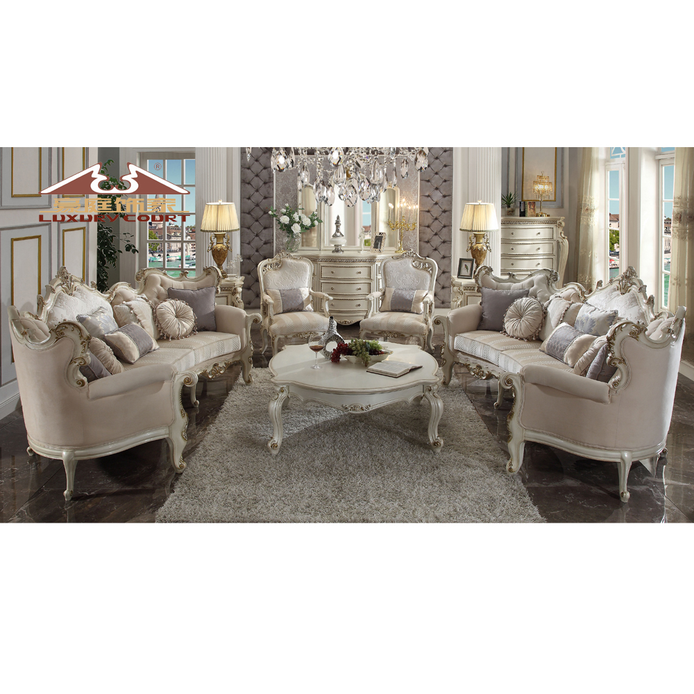Luxury European wood golden elegant dinning table set 6 seater design home royal dining room furnitu