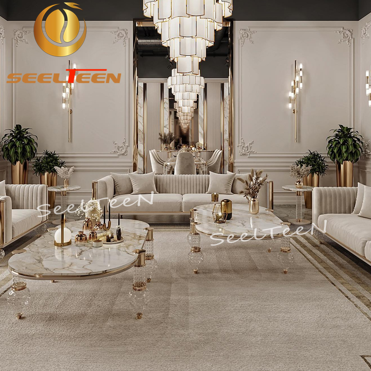 Middle East Home Furniture Living Room Luxury Sofa Set Furniture With Coffee Table