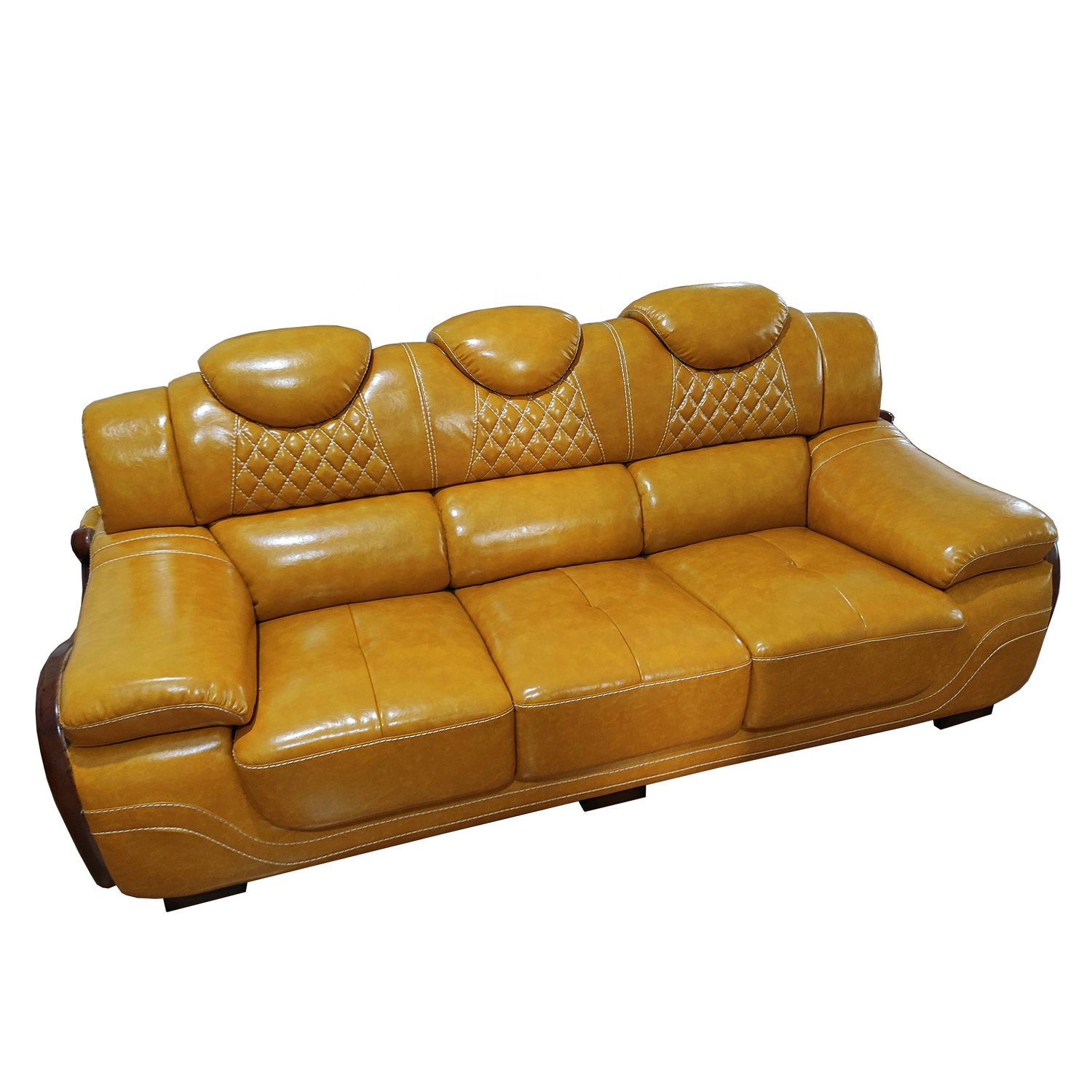 Hot sell model Africa home furniture couch genuine leather sofa