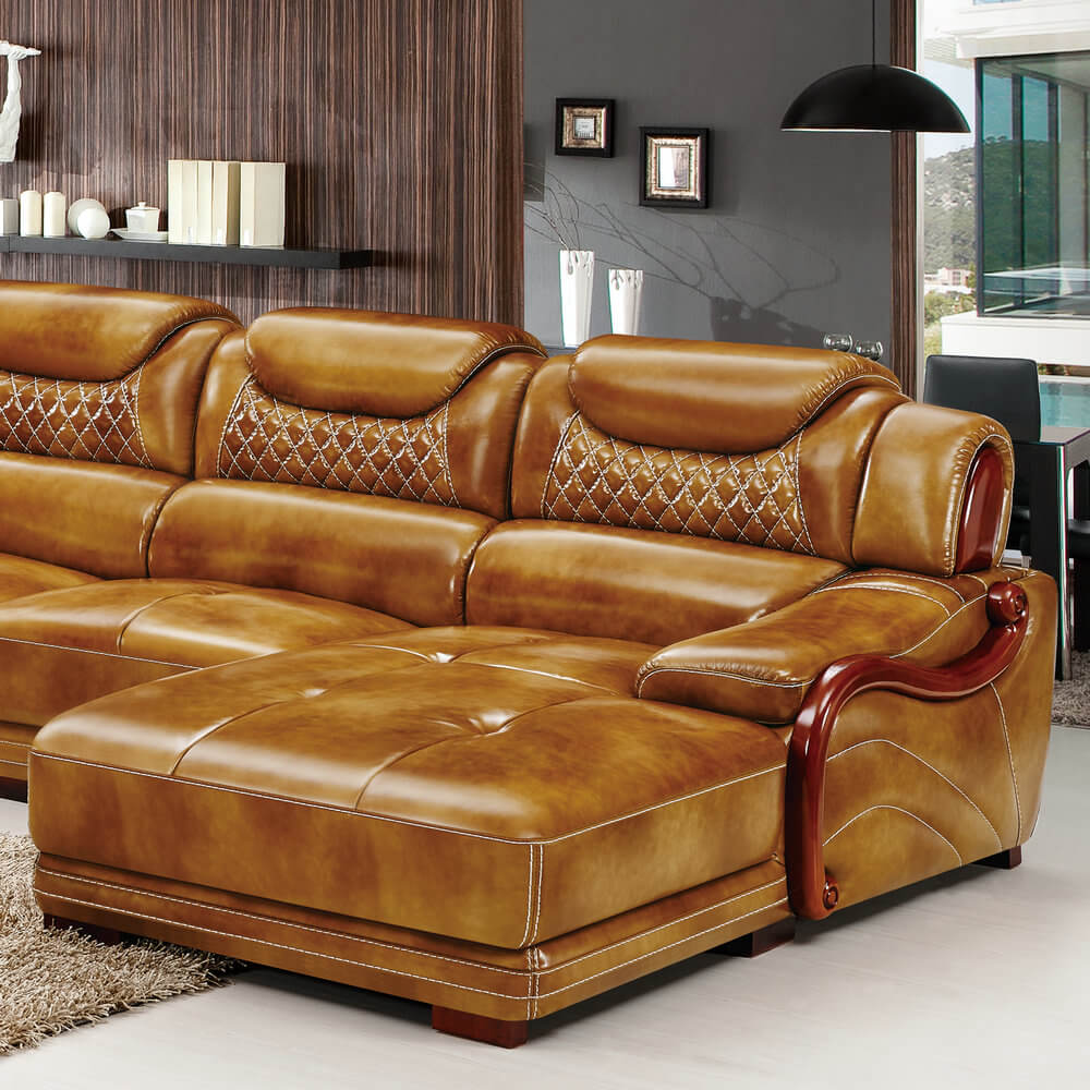Hot sell model Africa home furniture couch genuine leather sofa
