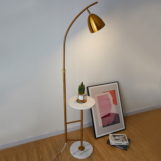 Chuse Modern Minimalist Nordic Led Floor Light Marble Flor Lamp With Table Luxury Floor Lamps For Li