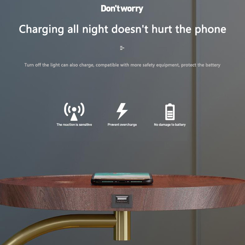 Made in China wireless charging coffee table floor lamp bedroom living room study USB charging floor