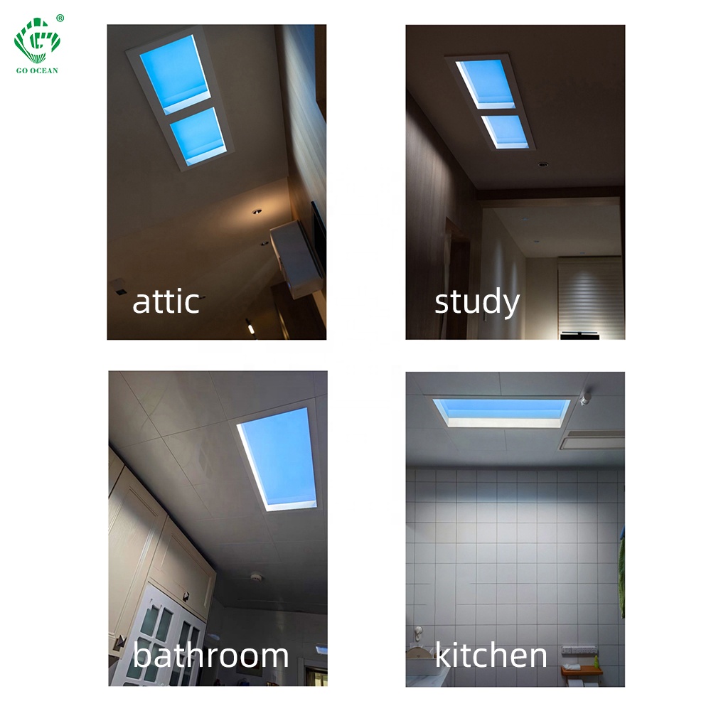 switch atmosphere artificial skylight Tuya app led blue sky ceiling led light blue sky ceiling panel