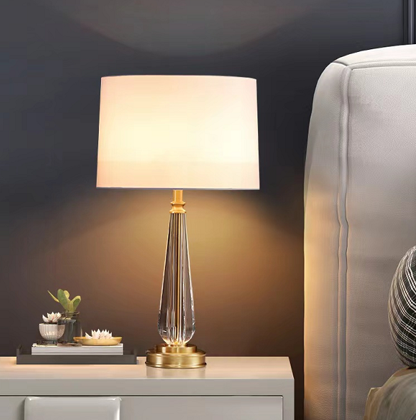 Lumind Lighting crystal lamp copper living room bedroom bedside fashion luxury Table Lamp