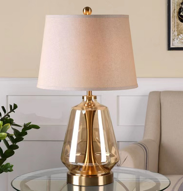 Lumind Lighting crystal lamp copper living room bedroom bedside fashion luxury Table Lamp