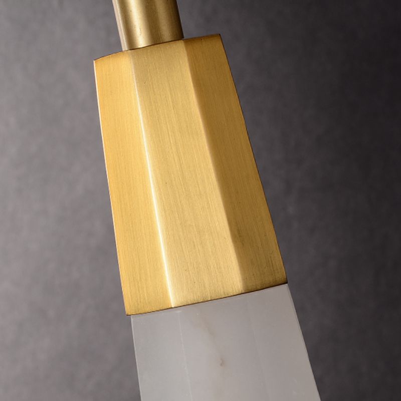 Luxury classic alabaster table lamp with fabric shade for livingroom bedroom bedside