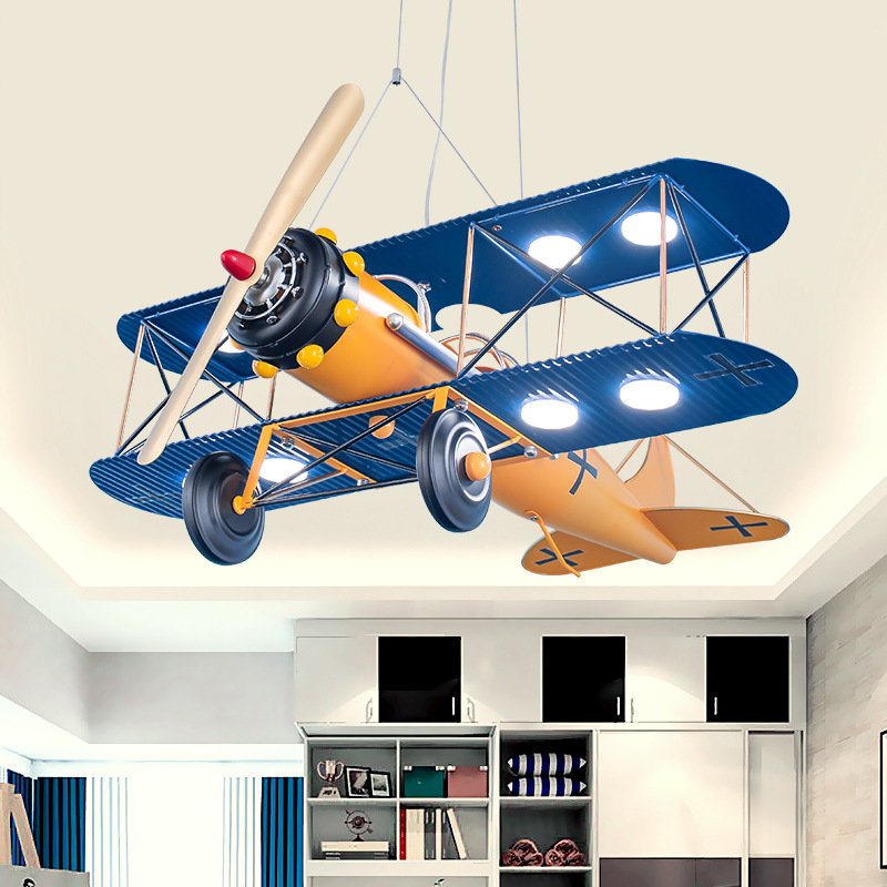 Indoor Aircraft Ceiling Lights Fixture Children Gift Light LED Decor Pendant Lamp for Children Room 