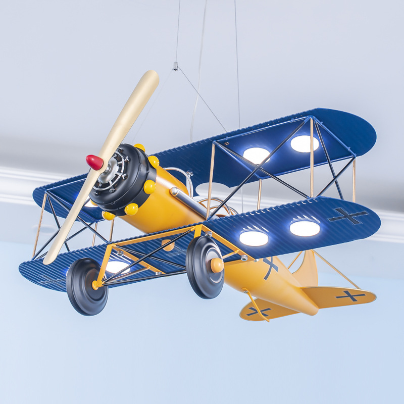 Indoor Aircraft Ceiling Lights Fixture Children Gift Light LED Decor Pendant Lamp for Children Room 