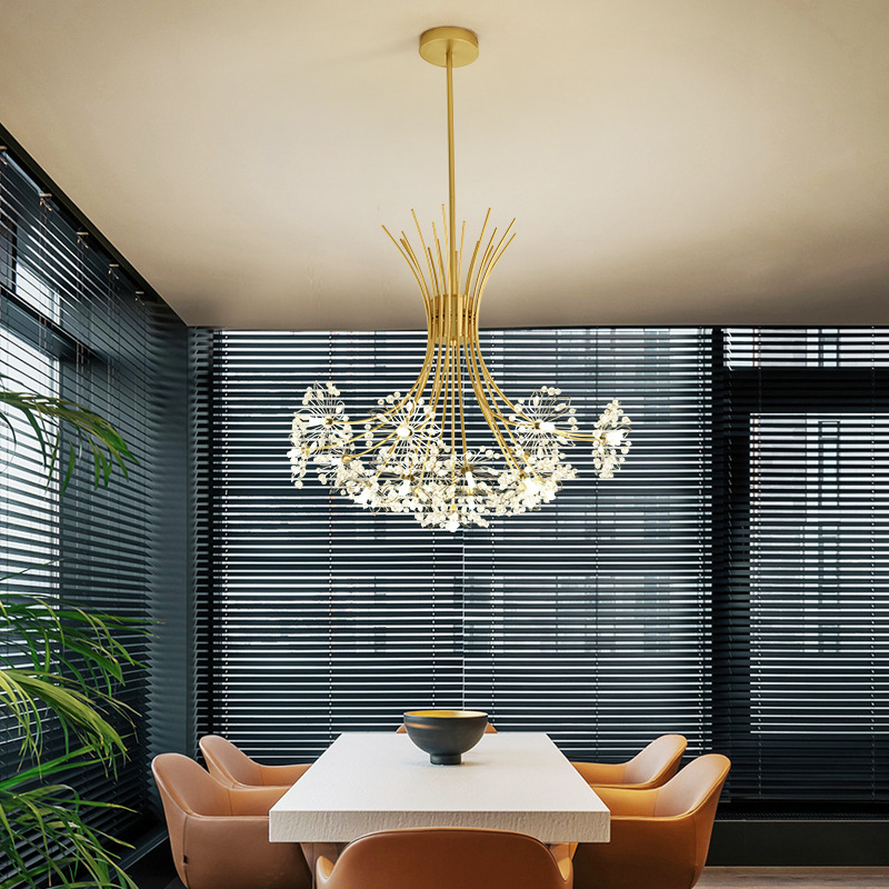 Modern Led Dandelion Flower Chandelier Living Room Home Decoration Bouquet Lamp