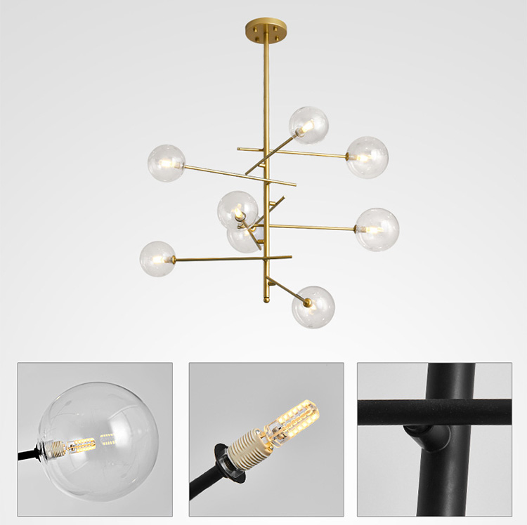2021 Zhongshan Nordic style Modern Bedroom Creative Chandelier lamp