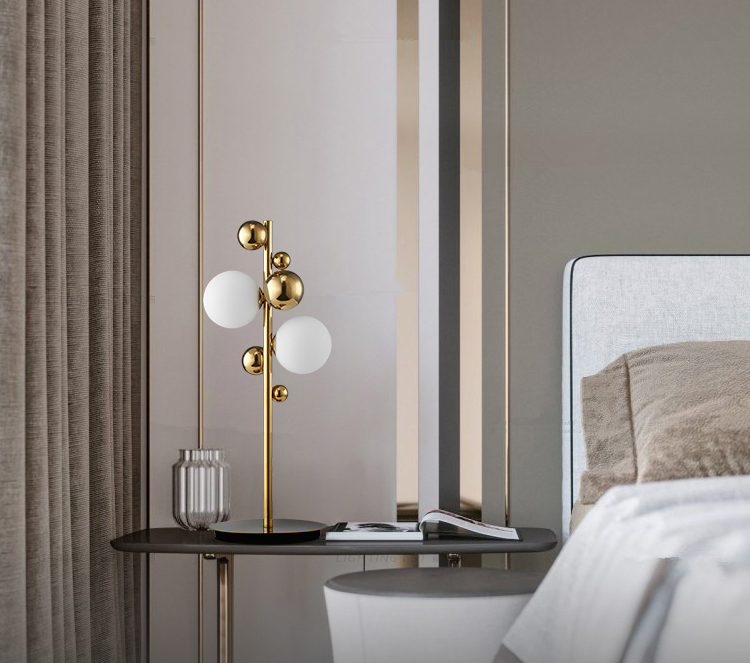 Modern studio hotel living room search gold&white decoration luxury table lamp for home decor light