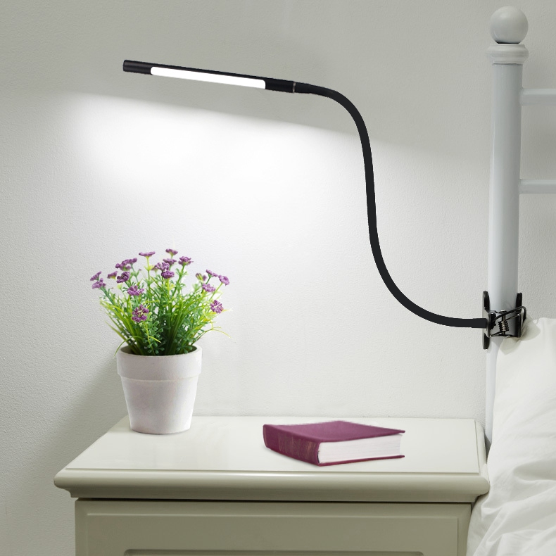 Hot sell flexible neck usb reading light led clip 