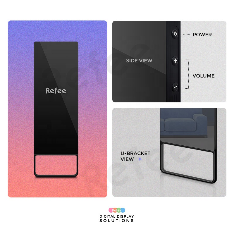 Home smart android exercise fitness mirror touch screen huge interactive gym workout