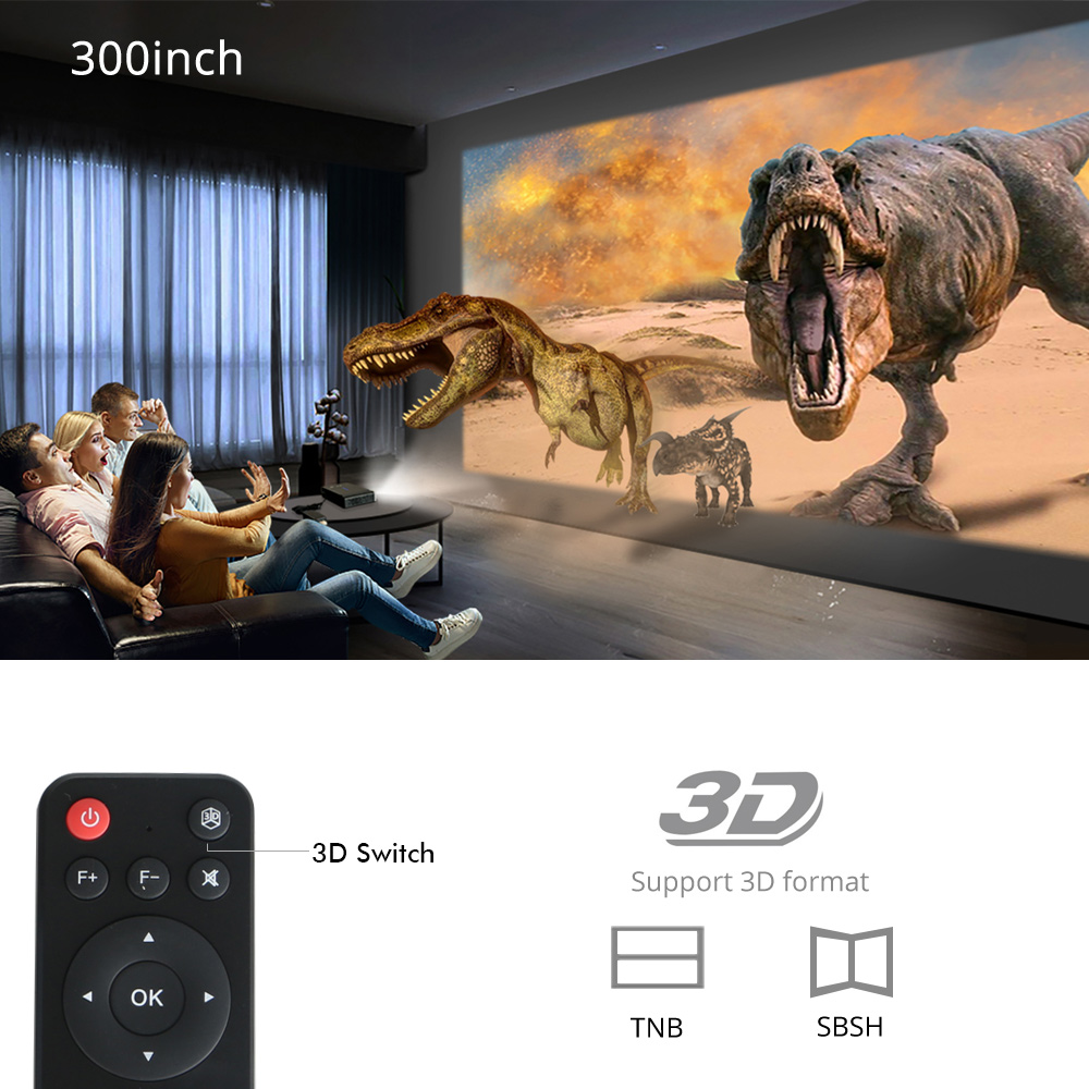 18Year Factory BYINTEK R15 Hot Selling WIFI 1080P DLP 3D Portable Projector Beamer For Outdoor Home 