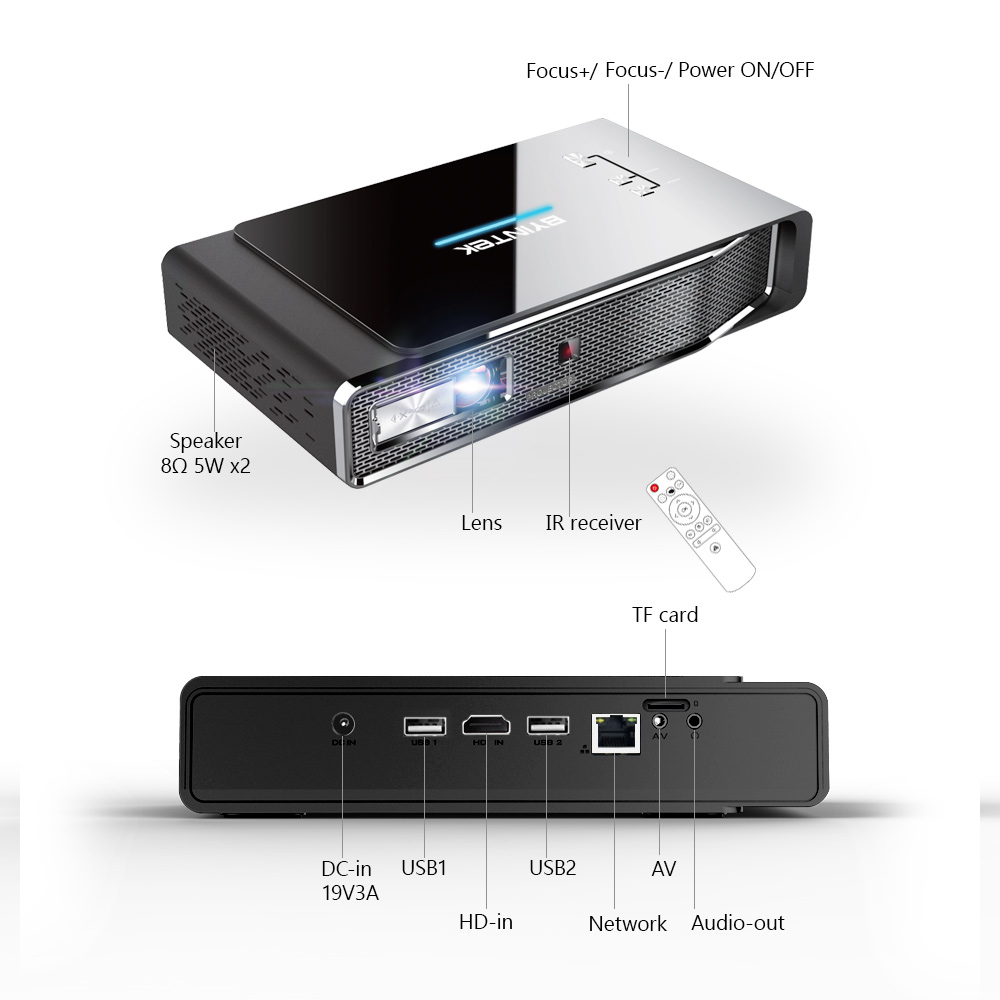 18Year Factory BYINTEK R15 Hot Selling WIFI 1080P DLP 3D Portable Projector Beamer For Outdoor Home 
