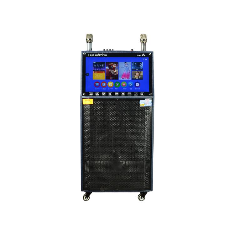 Outdoor square dance audio with screen display sound card audio home K song all-in-one trolley speak
