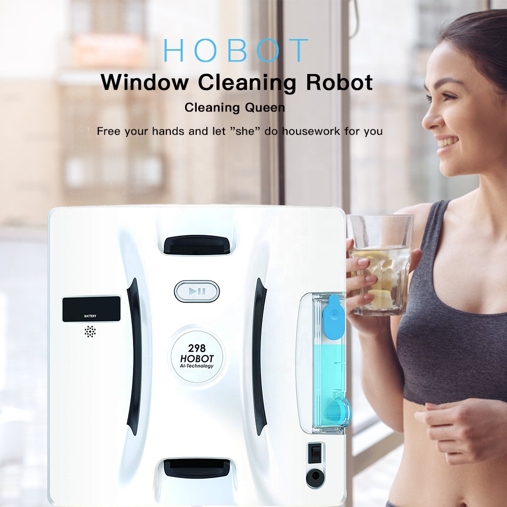 HOBOT 298 Electric Windows Robot Vacuum Cleaner Low Price With Water Sprayer Auto Cleaning Smart Pho