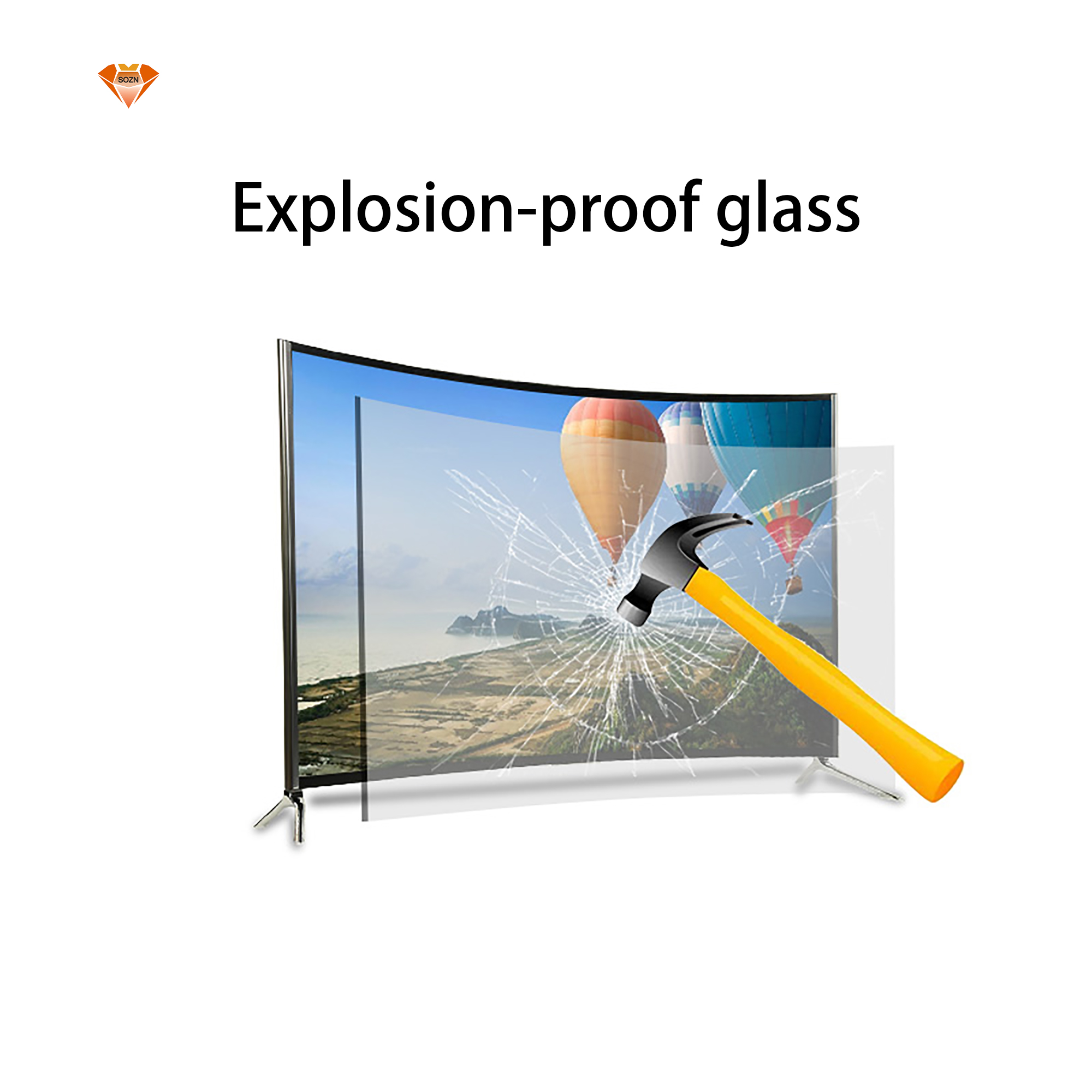The latest low price 55 inch smart curved LED TV with Android, Blue Night and WiFi for home use
