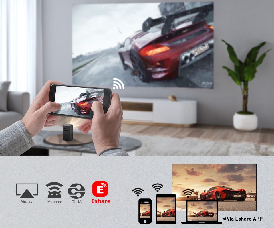 9years OEM BYINTEK P20 Smart 4K WiFi Android 9.0 High resolution DLP Video 3D Projector Home Theater