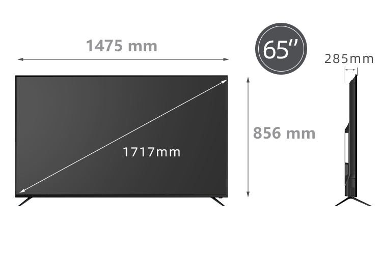 Custom various size televisores smart tv 4k with smart led tv 75 inch for home 65 inch smart tv