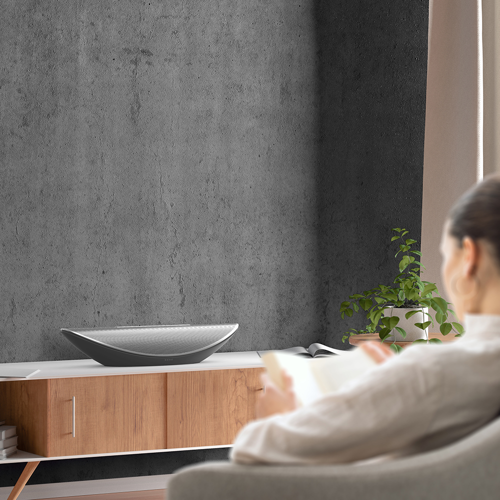 Smart Wireless WiFi Home Audio Smart Speaker 360 Sound Speaker, 3D Streams Stereo Hi-fi Table Speake