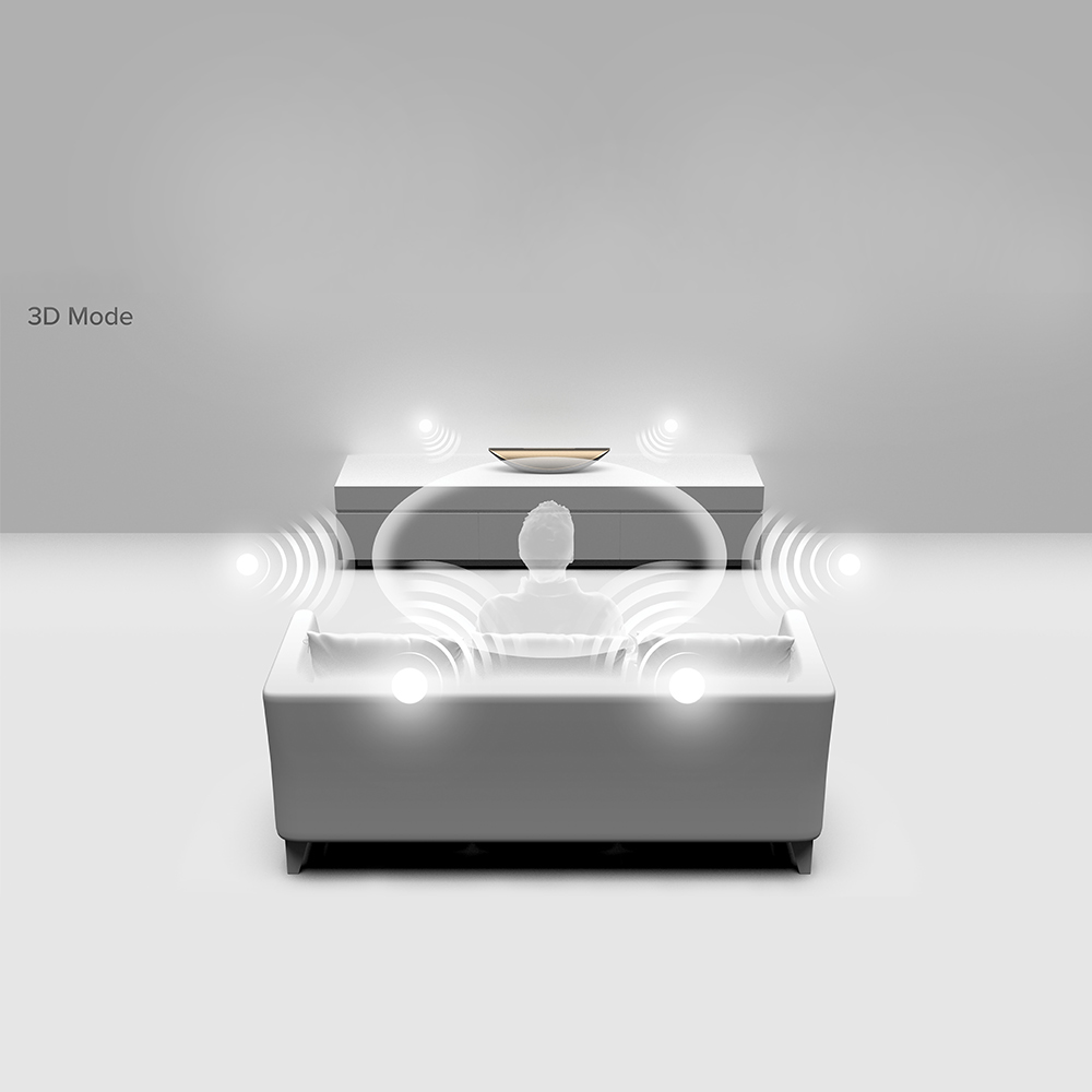 Smart Wireless WiFi Home Audio Smart Speaker 360 Sound Speaker, 3D Streams Stereo Hi-fi Table Speake