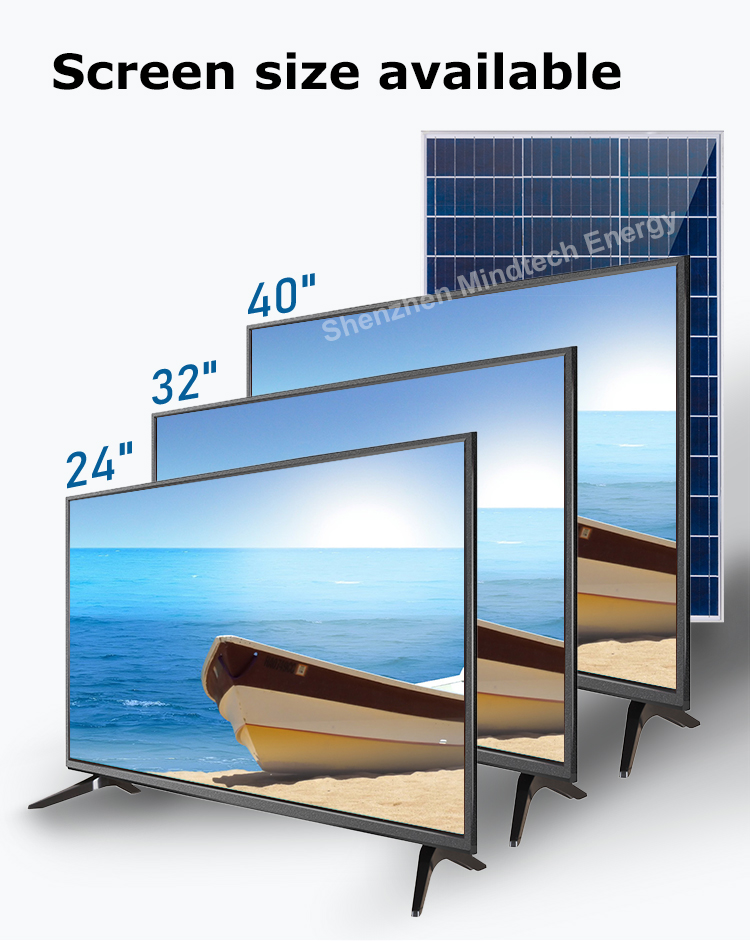LED TV 40 Inch Home Appliances Television Solar Smart TV 12V