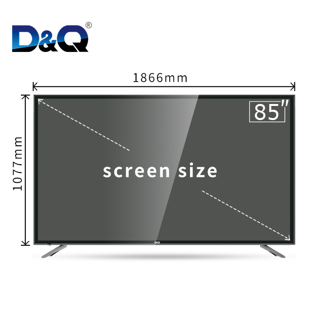 DQ 85 Inch 4k smart tv led flat TV 4K android smart tcl lg screen for tender new 2022 cheap anti bre