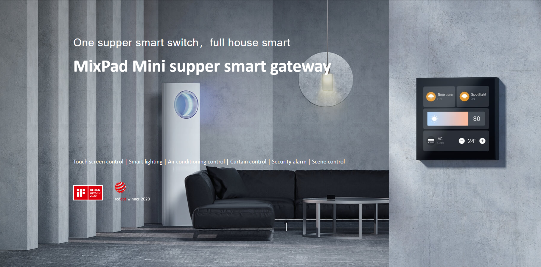 ORVIBO MixPad Mini touch panel hub wifi blue-tooth smart home Super gateway zigbee with screen