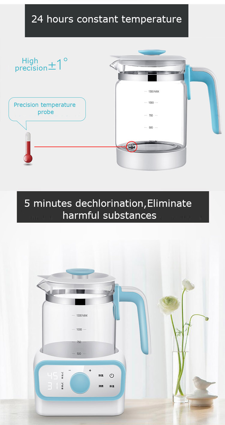 Temperature control portable glass kitchen applian