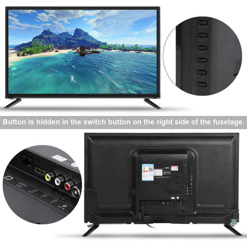 smart  43-inch  LCD TV 1920*1080 Supports Network Cable+Wireless  Black big screen TV