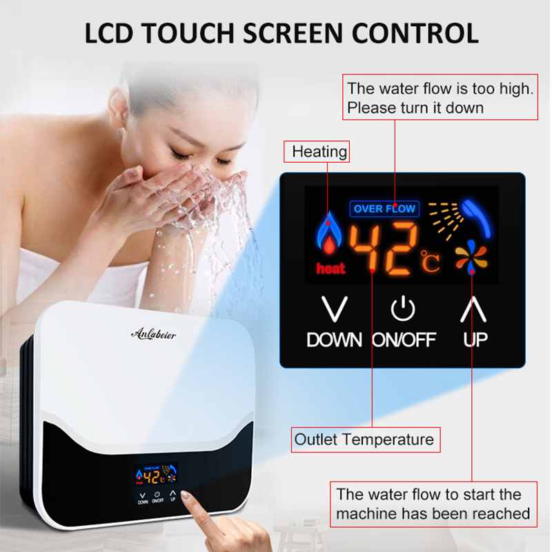 smart digital control tankless hot single phase wa