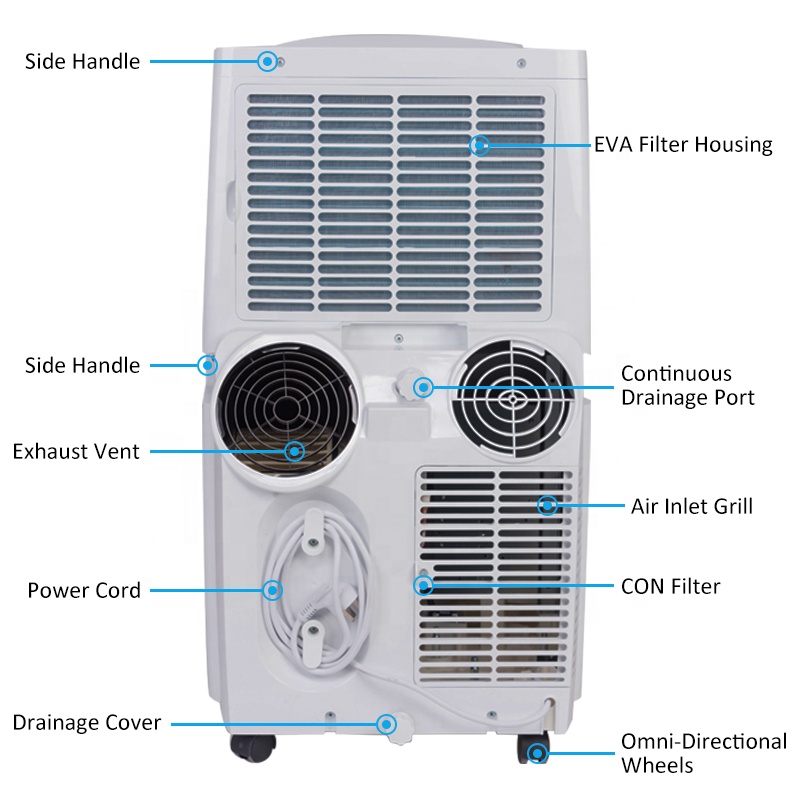 2023 16000 BTU WIFI smart ductless mobile air conditioner portable power saving inverter portable ai