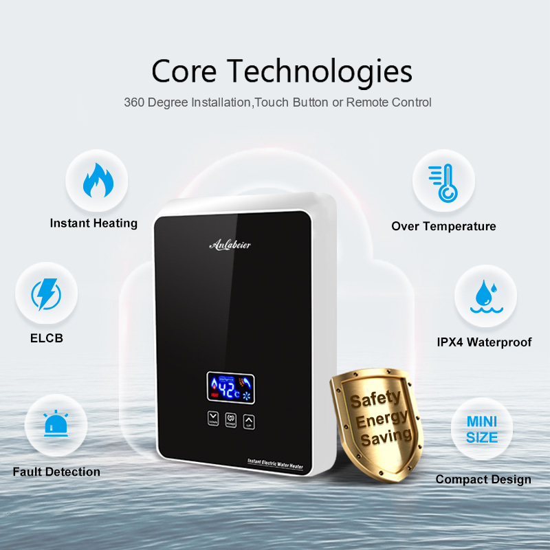 Safety advanced technology touch panel 220v geyser