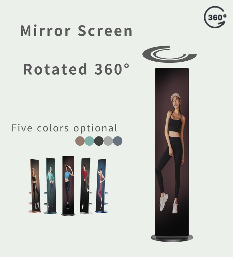 Interactive Workout  Smart Home Full Size Body Smart Fitness Mirror With App