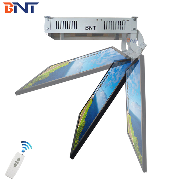 Smart home office ceiling motorized tv mount ceiling drop down tv lift with remote control