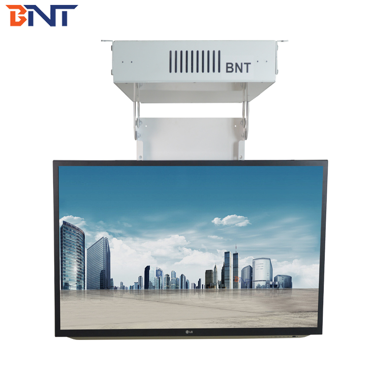 Smart home office ceiling motorized tv mount ceiling drop down tv lift with remote control