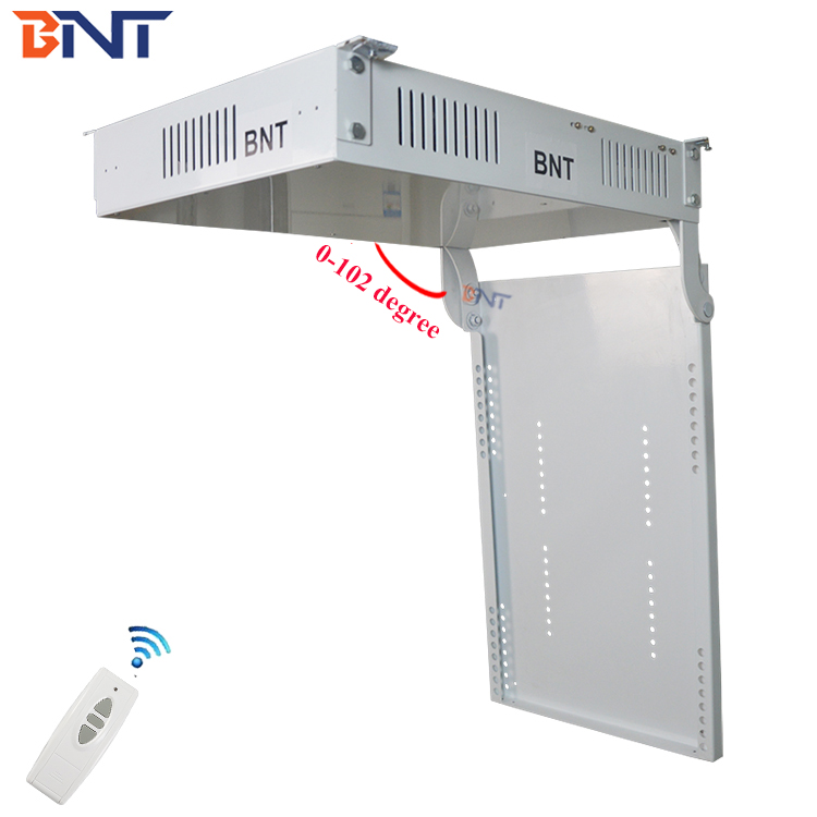 Smart home office ceiling motorized tv mount ceiling drop down tv lift with remote control
