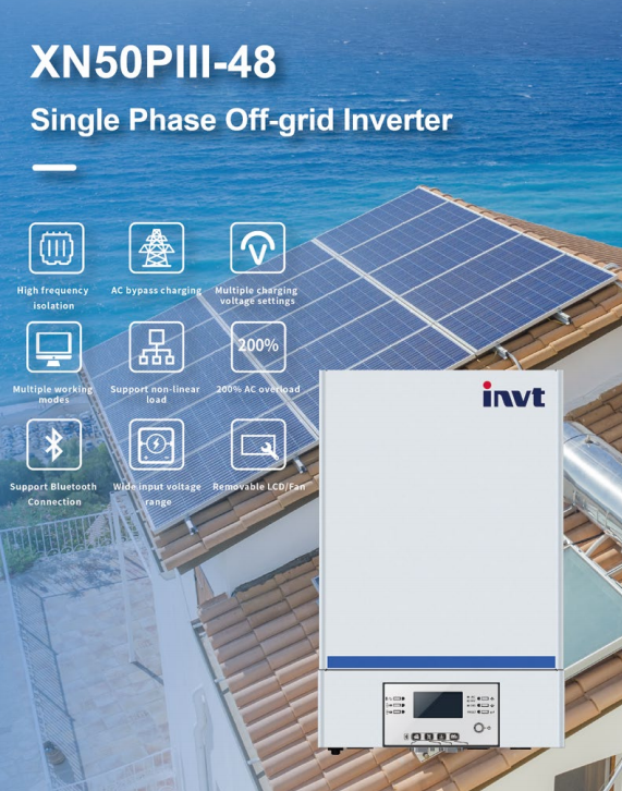INVT 3Kw 5Kw Off-Grid Hybrid Mppt Solar Inverter Pure Sine Wave Power Inverter Off Grid Solar Invert