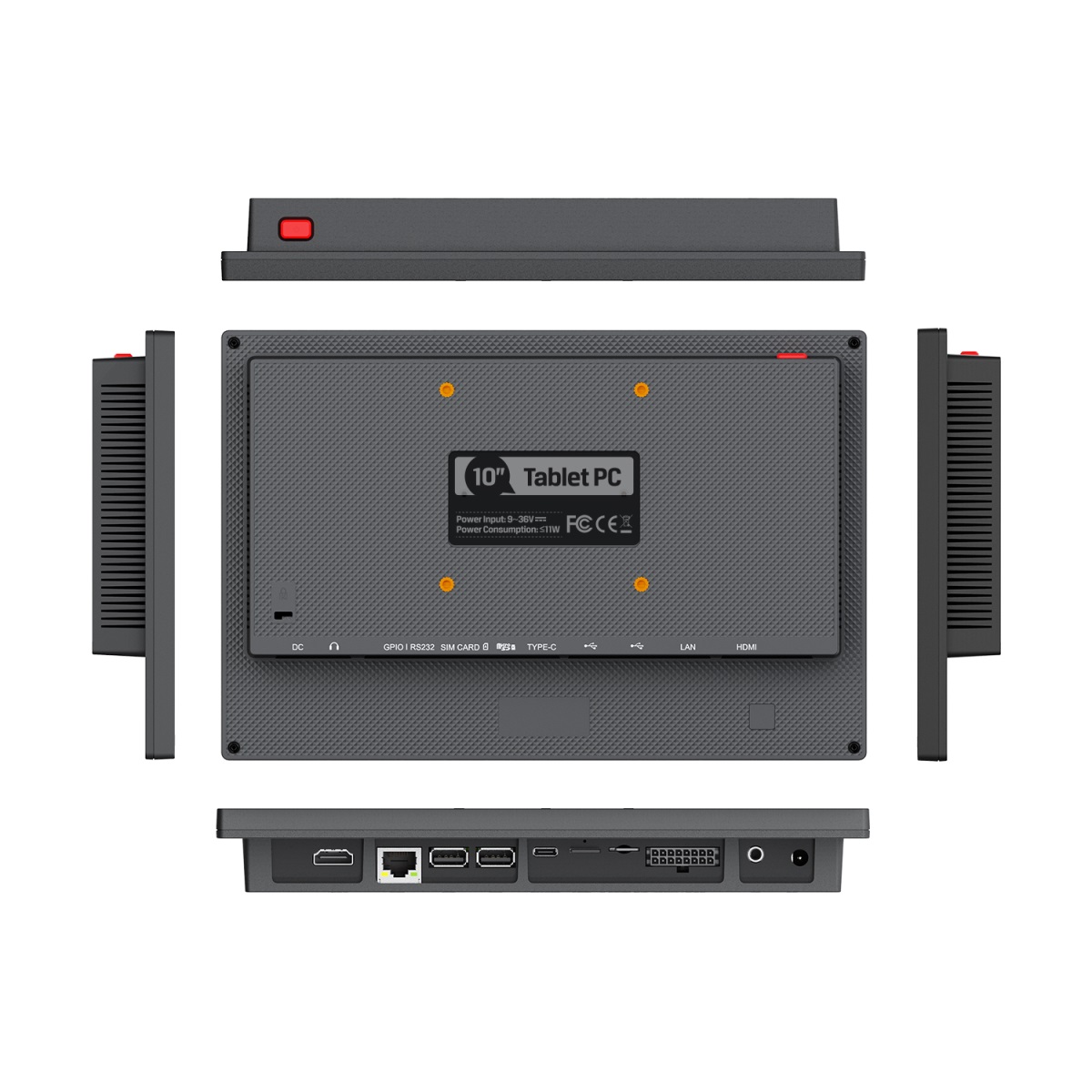 LILLIPUT10.1 inch High Brightness Display Android Panel PC with Wifi Camera NFC POE for Conference S