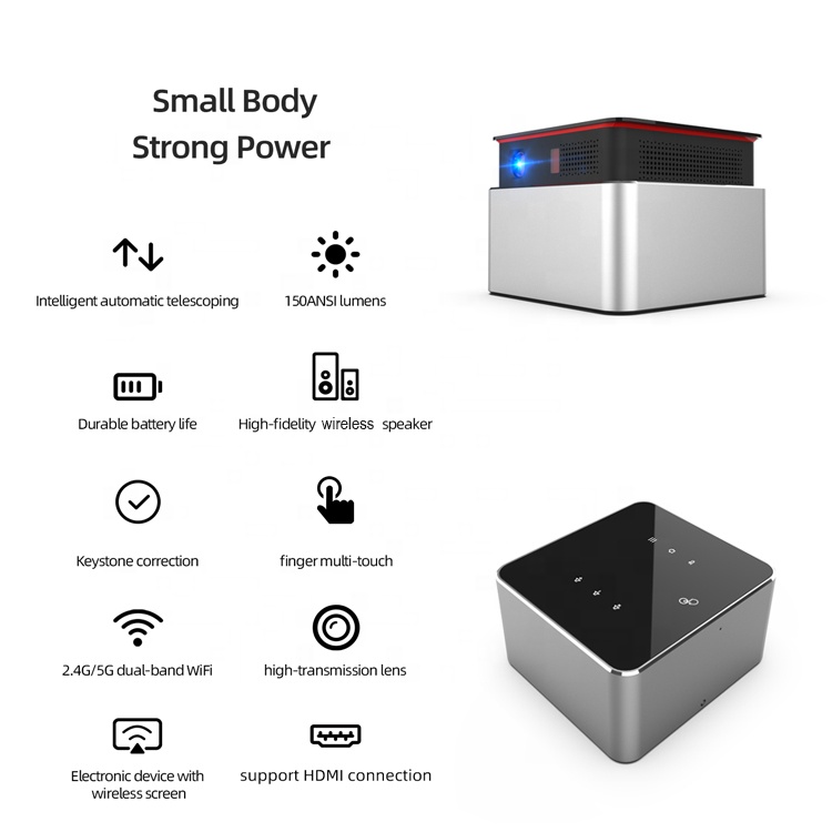 4K Smart mini data projector Portable Android LED High Lumens Projector Mini DLP 1080P WIFI Home The