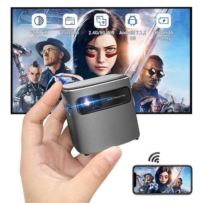 Factory OEM DLP Android Smart Mini Projector Home Business USB Portable Auto Keystone Correction Pro