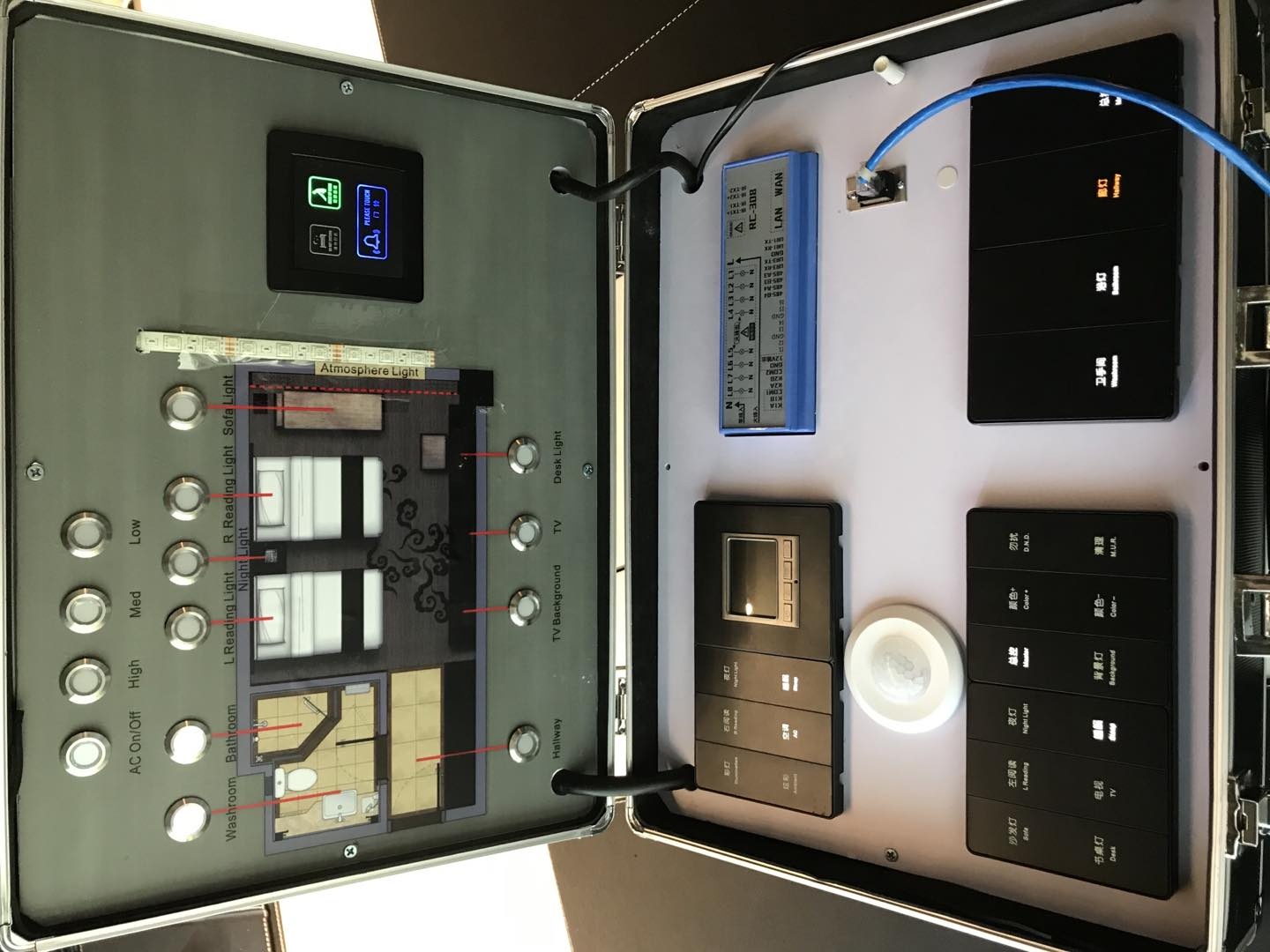 ORBITA Switch Panel Display Box for Hotel Automation System