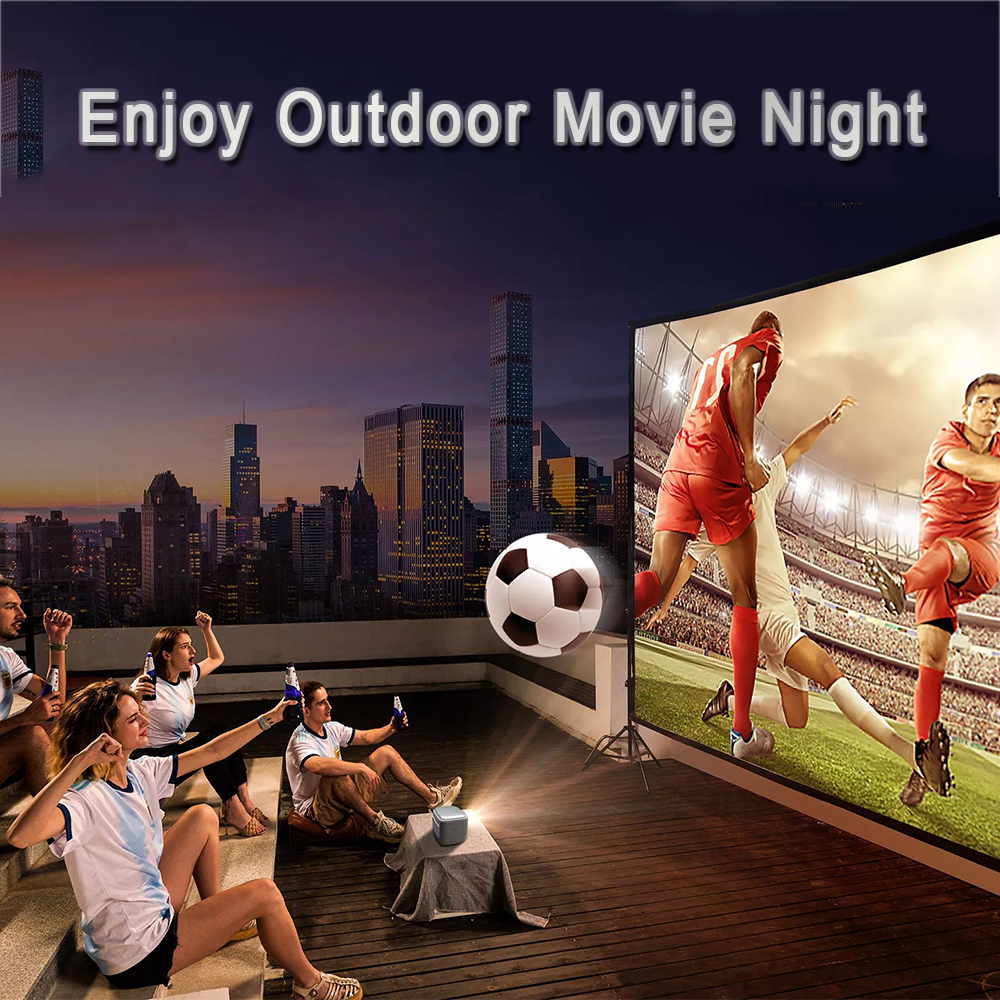 zaolightec P80 3D Smart Android WiFi Portable 300inch LED DLP Projector Outdoor Home Theater Project