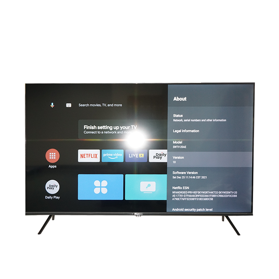 Original 65G22 LED 60HZ Android 10 google smart TV DVB T2 home 4K