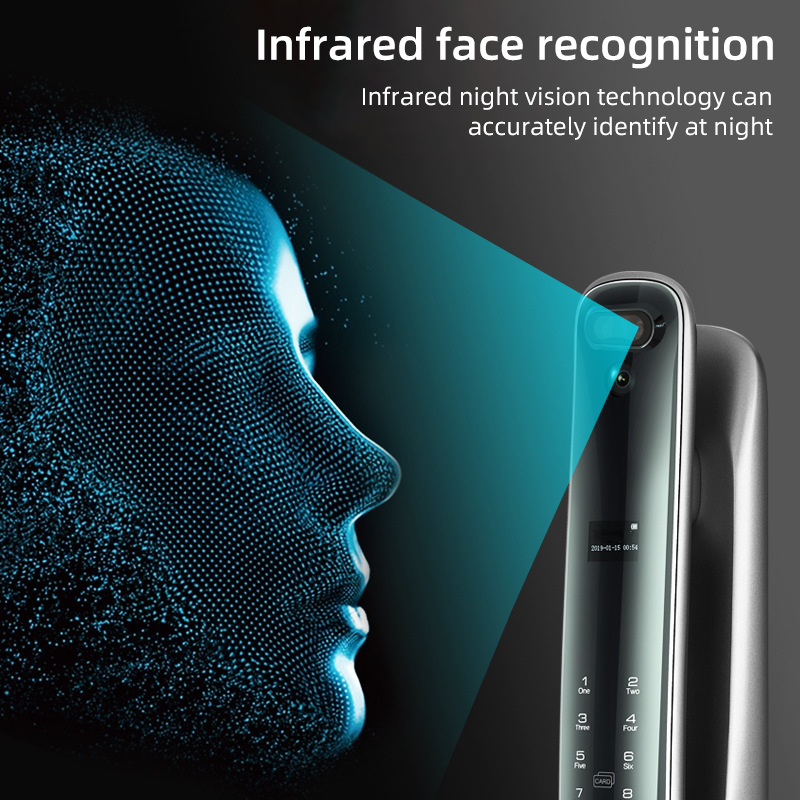 Intelligent Fast Shipping Face recognition Keyless Rfid Electronic Smart Door Lock Wifi Smart Lock E