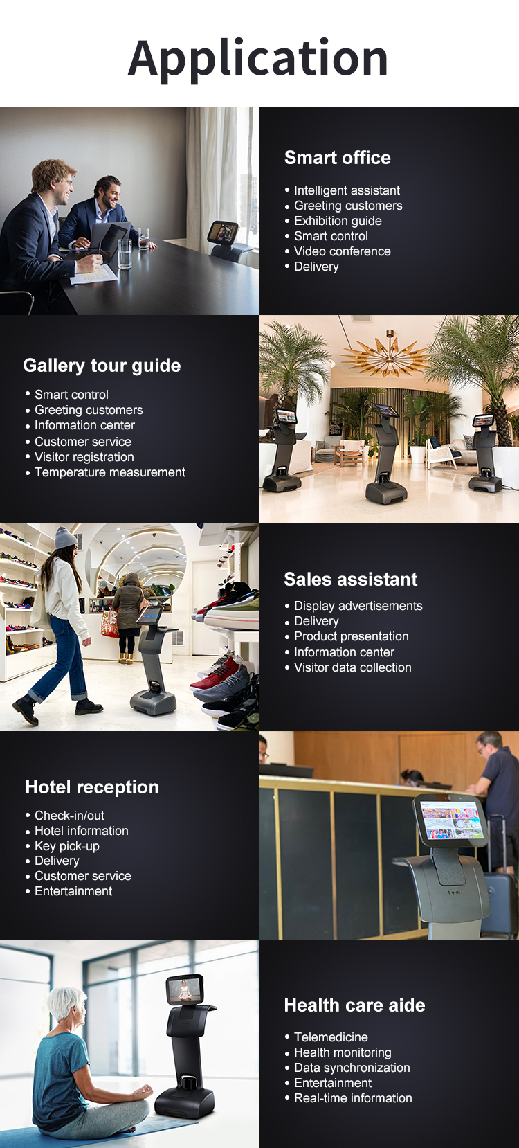 temi V3 smart robot for restaurant hotel nursing home office hospital school
