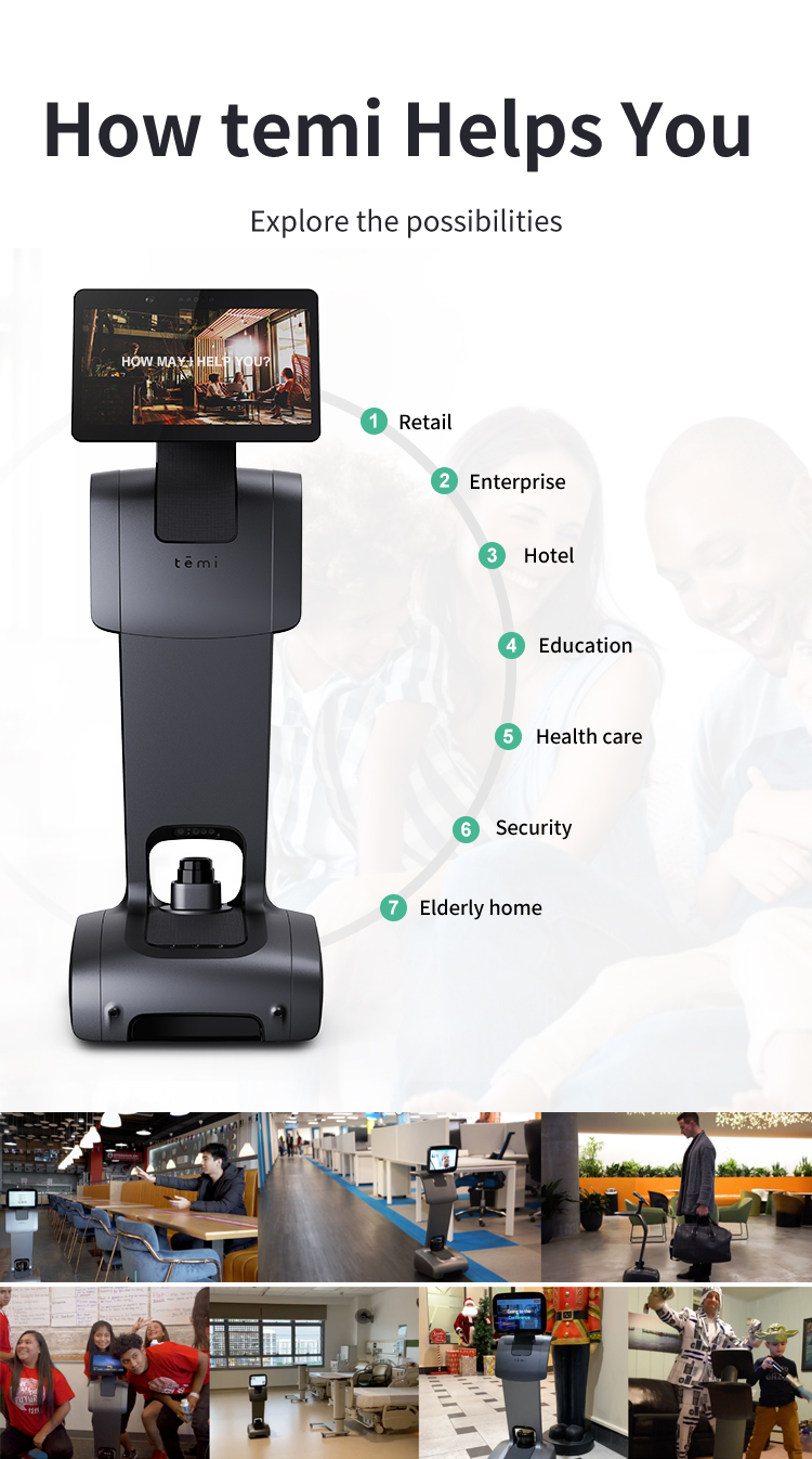 temi V3 smart robot for restaurant hotel nursing home office hospital school