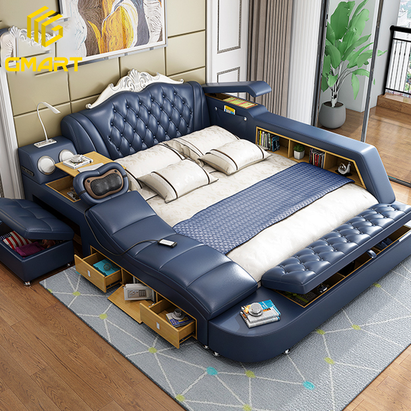 Gmart Durable Living Room Furniture Hotel Grey Moon Shape Gaming Recliner Arm Transformable Microfib