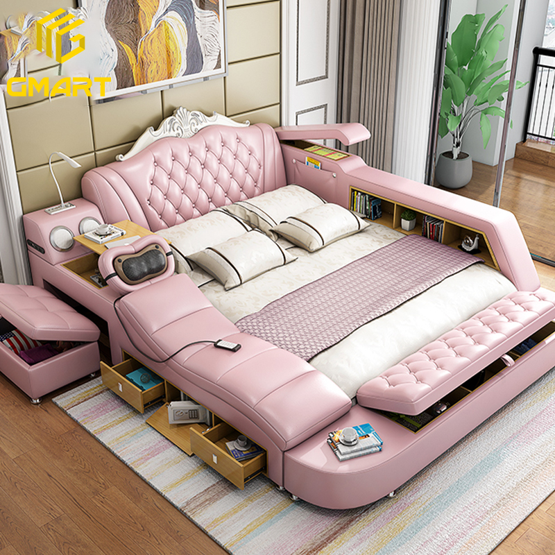 Gmart Durable Living Room Furniture Hotel Grey Moon Shape Gaming Recliner Arm Transformable Microfib